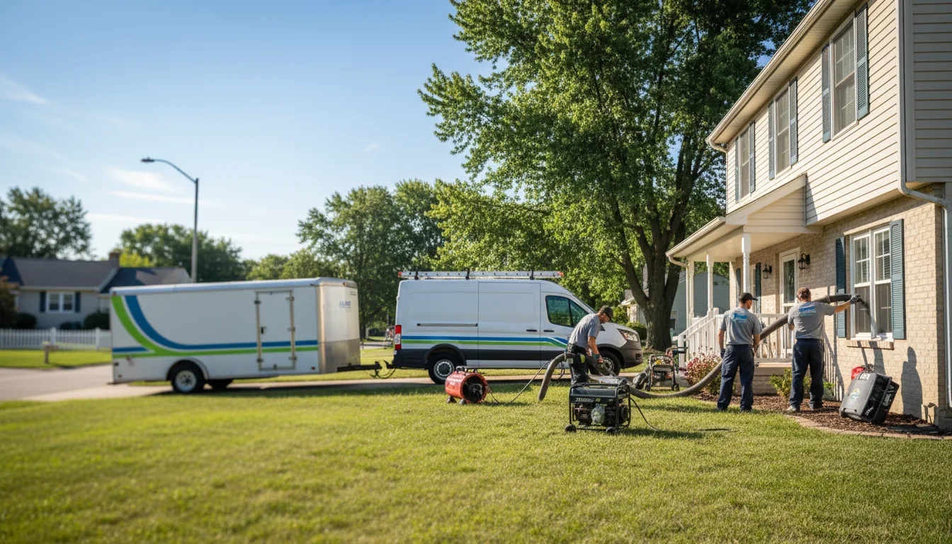Flooded Basement Restoration And Cleanup With Repair in Markleville, IN near me
